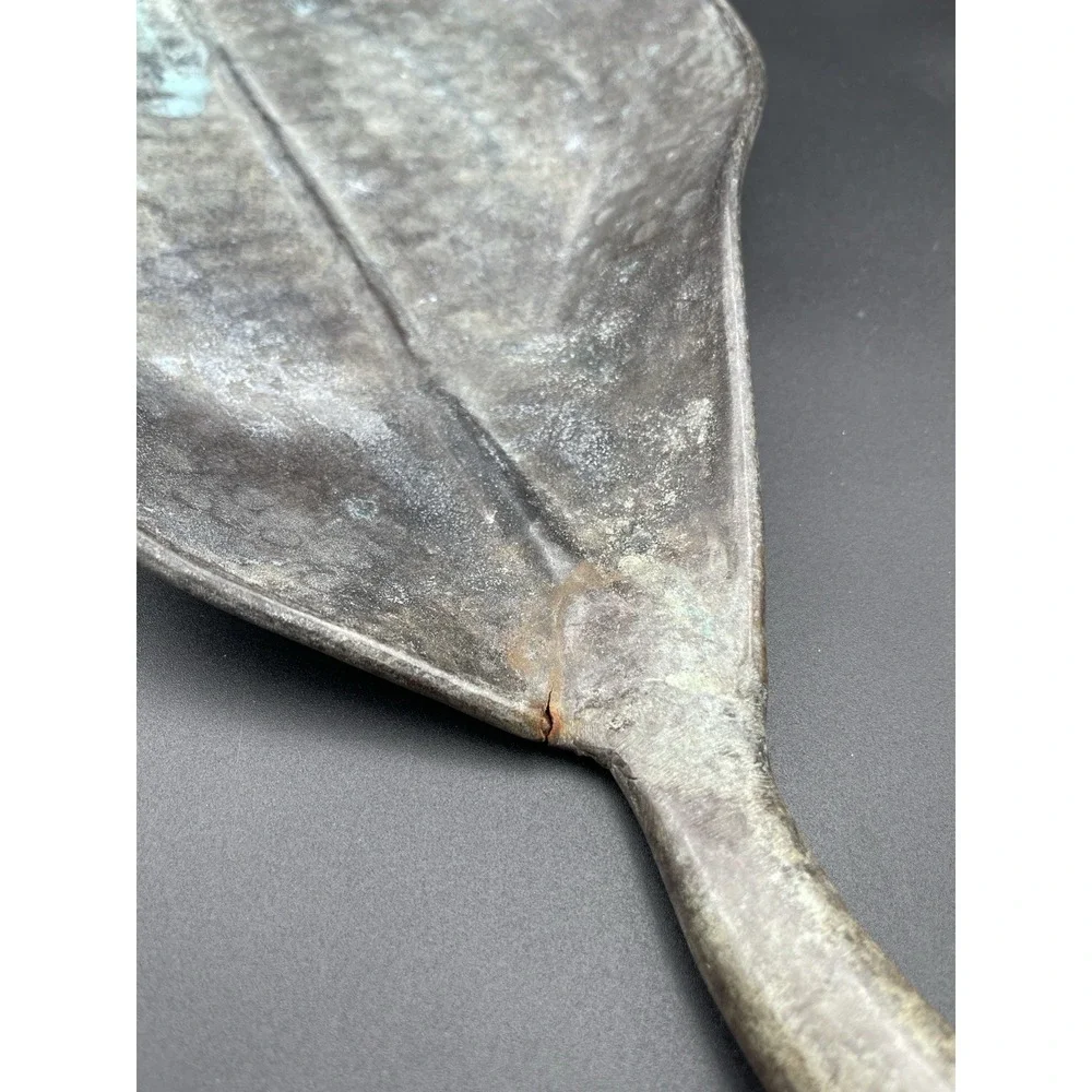 Pier 1 Metal Leaf Tray Verdigris Patina Decorative‎ Dish 23in
